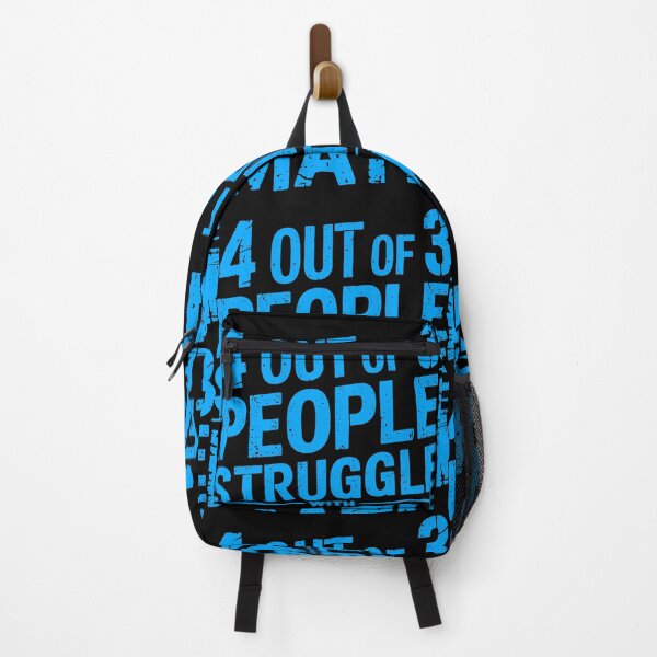 Item preview, Copy of Funny Nerdy 4 Out of 3 People Struggle with Math Teacher Neon Blue Text designed and sold by MathWare MathClips.