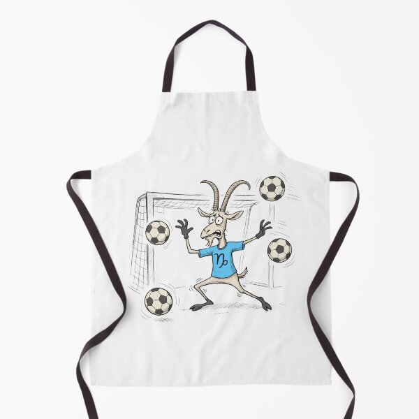 Item preview, Multi-Tasking Capricorn Goalie cartoon designed and sold by D - Magic.