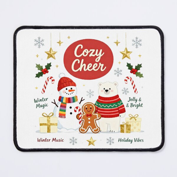 Item preview, Cozy Cheer Trio – Snowman, Bear & Gingerbread Joy designed and sold by NatalieJeans.