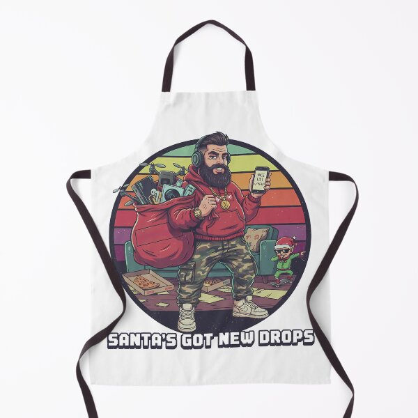 Item preview, Hipster Santa With Tech Bag – Modern Christmas Artwork designed and sold by TomxDesign.