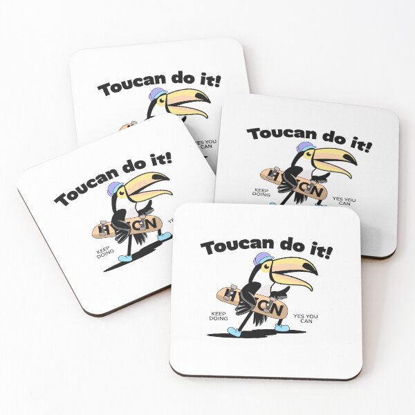 Item preview, Cool Skateboarding Toucan – Fun Cartoon Bird on Skateboard designed and sold by Heytoucan.