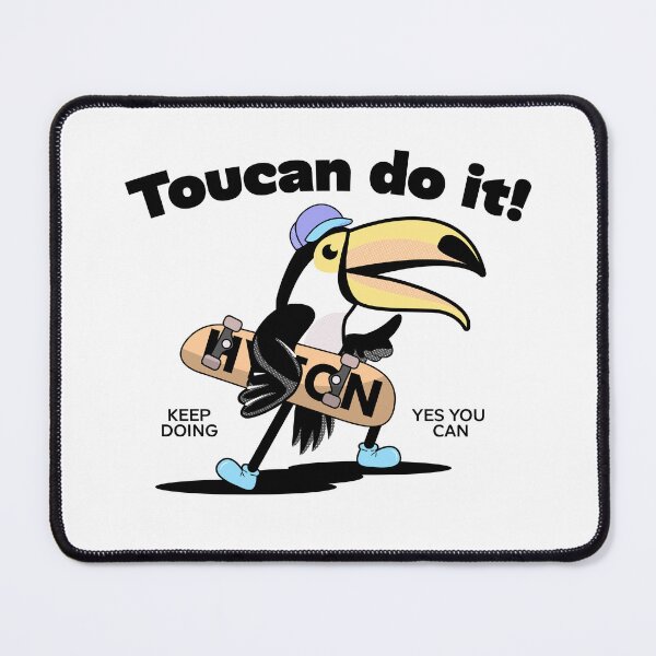 Item preview, Cool Skateboarding Toucan – Fun Cartoon Bird on Skateboard designed and sold by Heytoucan.