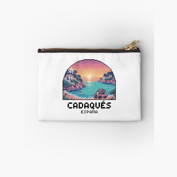 Item preview, Cadaqués Spain Pixel Sunset - Mediterranean Coastal Pixel Art designed and sold by CircinusStore.