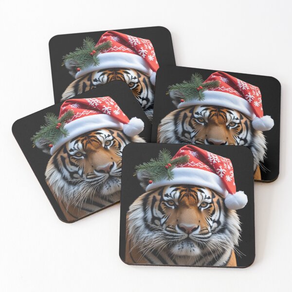 Item preview, Funny Tiger Animal Wearing Christmas Hat 2 designed and sold by Neon G.