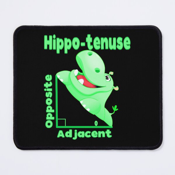 Item preview, Funny Nerdy Trigonometry Opposite Adjacent Hippotenuse Hippomatus Math Teacher Black Text designed and sold by MathWare MathClips.