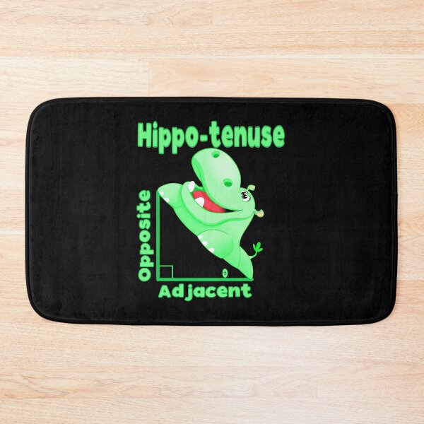 Item preview, Funny Nerdy Trigonometry Opposite Adjacent Hippotenuse Hippomatus Math Teacher Black Text designed and sold by MathWare MathClips.