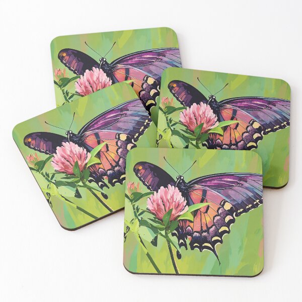 Item preview, Butterfly and Red Clover designed and sold by tomorrowsart.