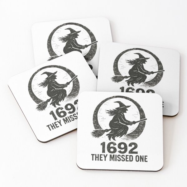 Item preview, Vintage Distressed Witch on Broom 1692 They Missed One | Grunge designed and sold by KANSIREE 4195.