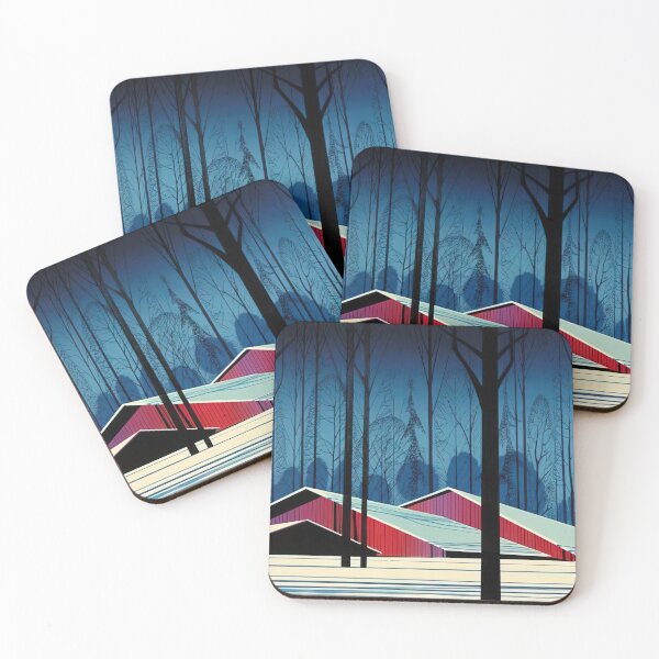 Item preview, Eyvind Earle - Winter Barns designed and sold by meldefiart.