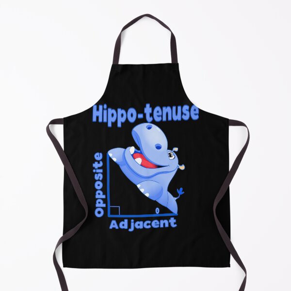 Item preview, Funny Nerdy Trigonometry Opposite Adjacent Hippotenuse Blue Hippomatus Math Teacher Black Text designed and sold by MathWare MathClips.