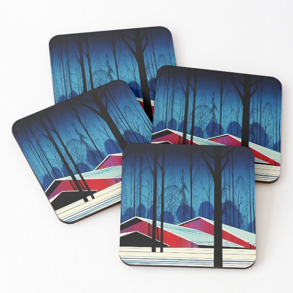 Item preview, Eyvind Earle - Winter Barns designed and sold by meldefiart.