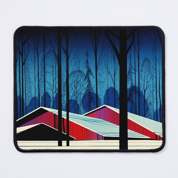Item preview, Eyvind Earle - Winter Barns designed and sold by meldefiart.
