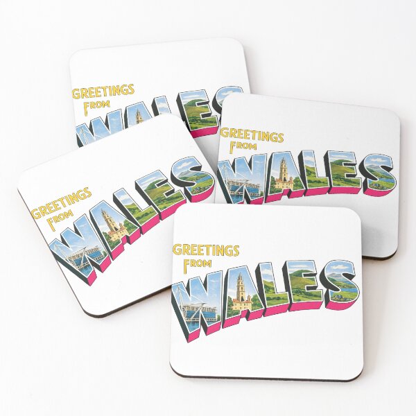 Item preview, Greetings from Wales – Vintage Postcard Style Graphic designed and sold by Pokah79.