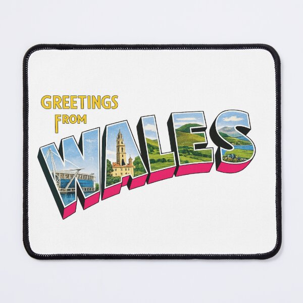 Item preview, Greetings from Wales – Vintage Postcard Style Graphic designed and sold by Pokah79.