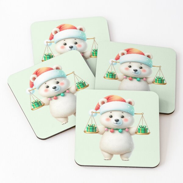 Item preview, Christmas Polar bear x Libra Zodiac sign designed and sold by Pixelo Studio.
