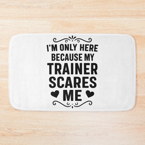 Item preview, I'm Only Here Because My Trainer Scares Me Retro Workout designed and sold by hemagamo.