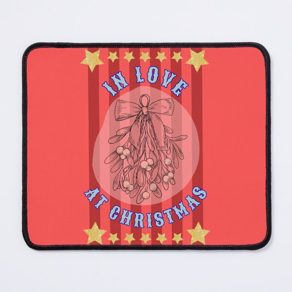 Item preview, In Love at Christmas - Vintage RISO-style Christmas card sticker print  designed and sold by Little Paper Palace.