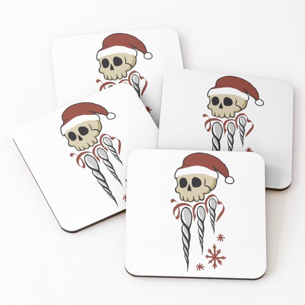 Item preview, Cute Winter Skull With Icicles – Gothic Christmas Emblem designed and sold by OOctopusStore.