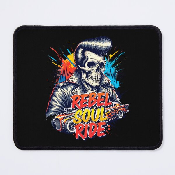 Item preview, Rockabilly Greaser Skull Hot Rod designed and sold by SholoStudio.