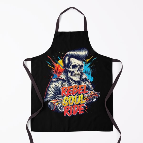 Item preview, Rockabilly Greaser Skull Hot Rod designed and sold by SholoStudio.