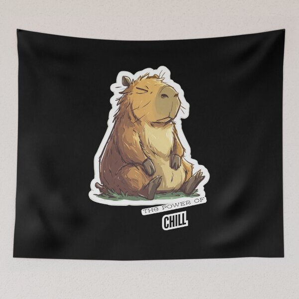 Item preview, Chill Capybara Vibes – “The Power of Chill” Relaxed Capybara Illustration designed and sold by KZurHTPC.
