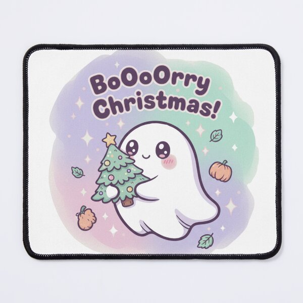 Item preview, Kawaii Ghost Christmas Illustration – Cute Pastel Holiday Tree Art for Cozy Festive Gifts designed and sold by infocart.