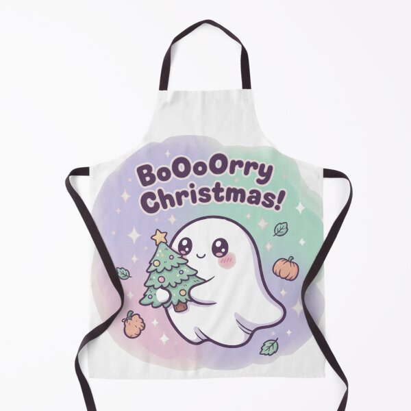 Item preview, Kawaii Ghost Christmas Illustration – Cute Pastel Holiday Tree Art for Cozy Festive Gifts designed and sold by infocart.