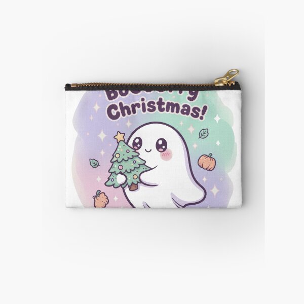 Item preview, Kawaii Ghost Christmas Illustration – Cute Pastel Holiday Tree Art for Cozy Festive Gifts designed and sold by infocart.