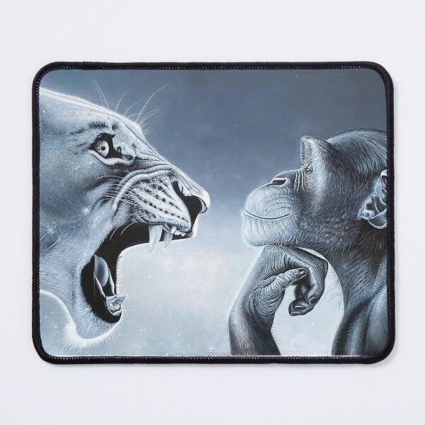 Item preview, Lion Screaming at Monkey meme designed and sold by SkrenClothing.