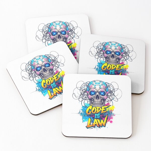 Item preview, Cyberpunk Coder Skull Quote designed and sold by SholoStudio.
