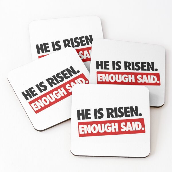 Item preview, He is Risen Enough Said Bold Christian Tee designed and sold by FitnWear.