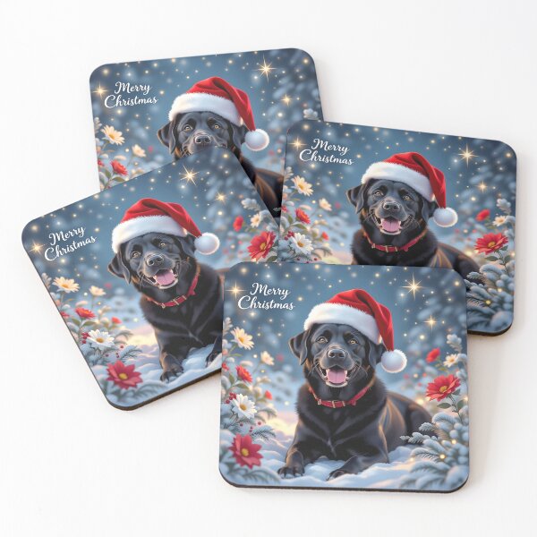 Item preview, Black lab in a cute Christmas hat,Merry Christmas designed and sold by Magixa.