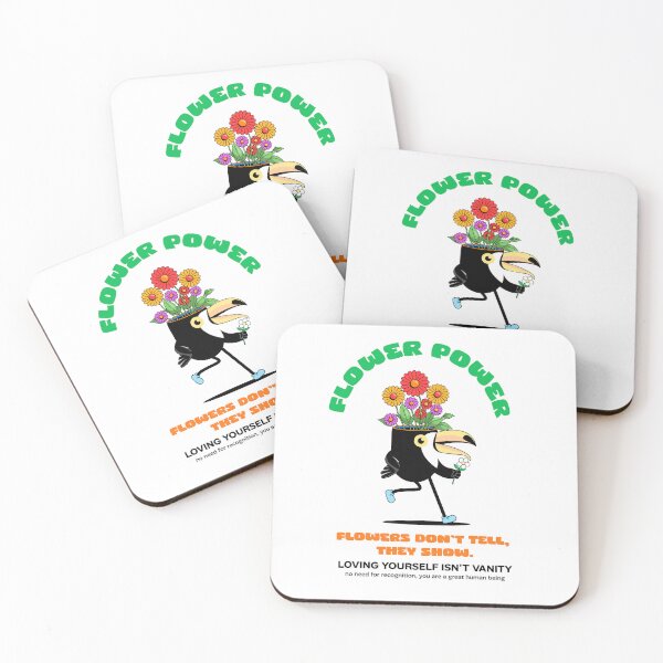 Item preview, Flower Power Toucan – Retro Floral Cartoon Bird Illustration designed and sold by Heytoucan.