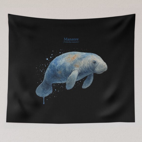 Item preview, Calming Watercolor Portrait of a Manatee designed and sold by Por.Ahi.PR.