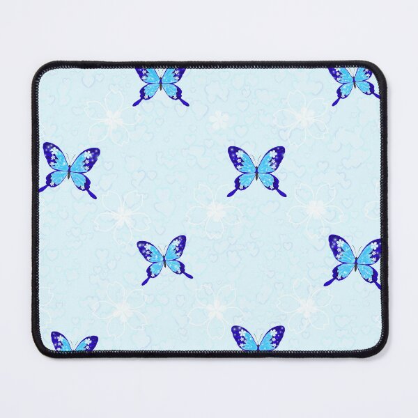 Item preview, Magical Blue & Aqua Sparkly Butterflies – Nature Botanical Pattern designed and sold by LiudmylaMaika.