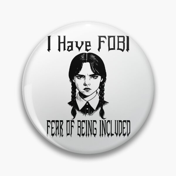 Item preview, Gracioso Nerd Tengo FOBI Miedo a Ser Incluido Chica Gótica Texto Negro designed and sold by MathWare MathClips.