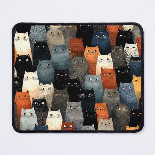 Item preview, cats gang faces pattern designed and sold by SmileshareShop.