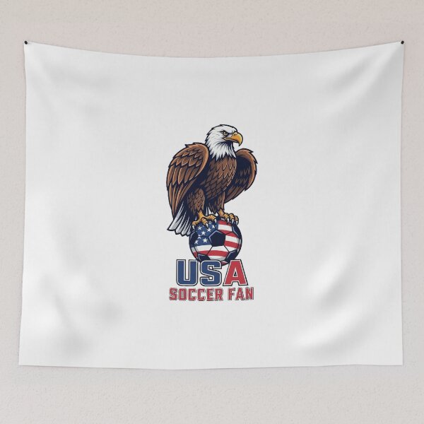 Item preview, USA Soccer Fan Bald Eagle | American Soccer Pride designed and sold by Mido-artister.