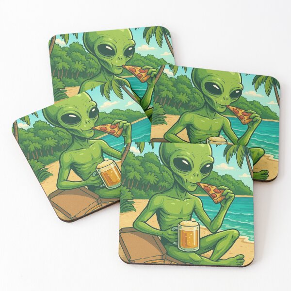 Item preview, Alien eat pizza  designed and sold by The H-Style.