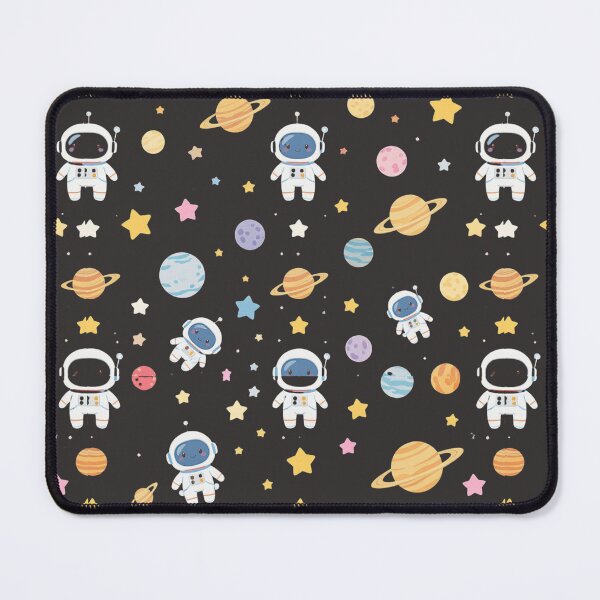 Item preview, Cute Space Pattern – Stars, Planets & Astronauts | Kawaii Galaxy Design for Bedding & Home Decor designed and sold by HappySproutArt.
