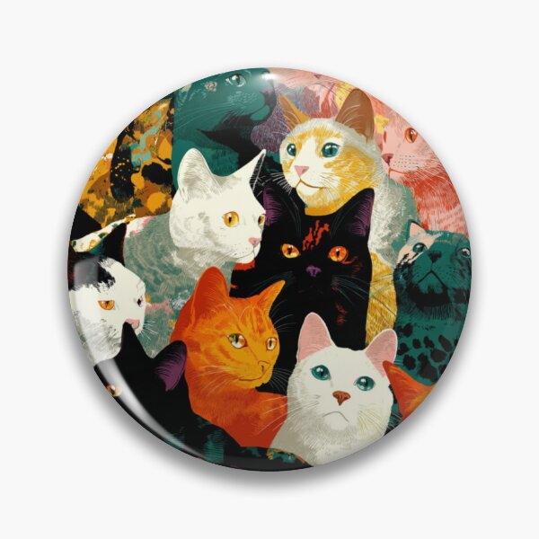 Item preview, Shades of cats faces pattern designed and sold by SmileshareShop.