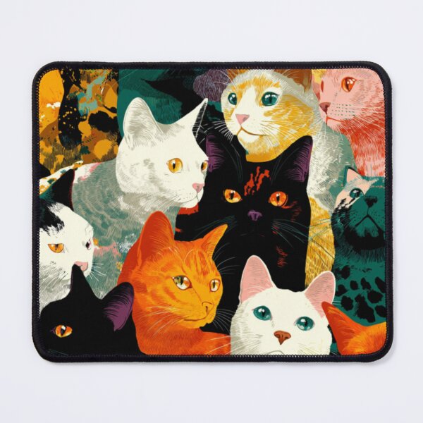 Item preview, Shades of cats faces pattern designed and sold by SmileshareShop.