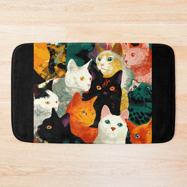 Item preview, Shades of cats faces pattern designed and sold by SmileshareShop.