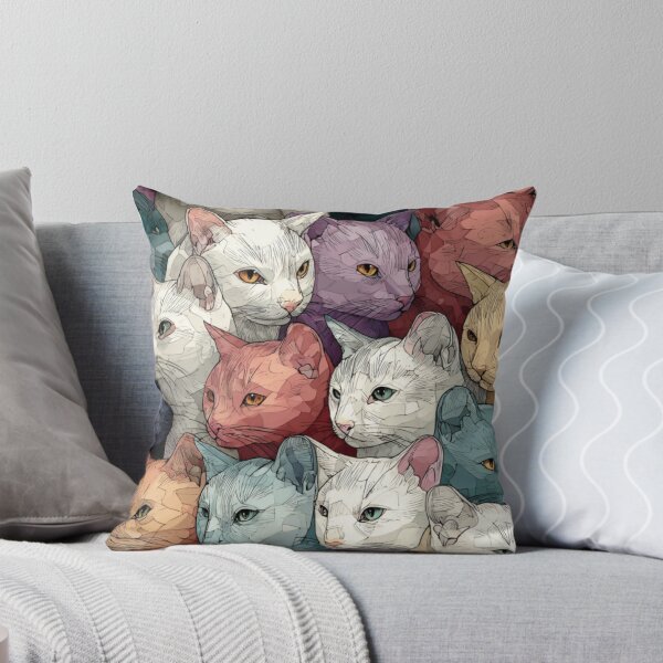 Item preview, Powdery cats pattern designed and sold by SmileshareShop.