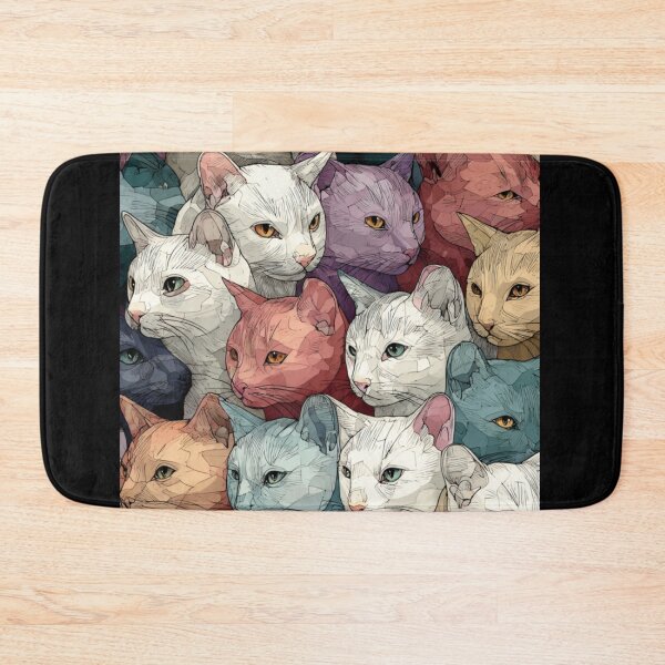 Item preview, Powdery cats pattern designed and sold by SmileshareShop.