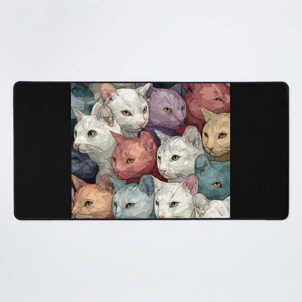 Item preview, Powdery cats pattern designed and sold by SmileshareShop.