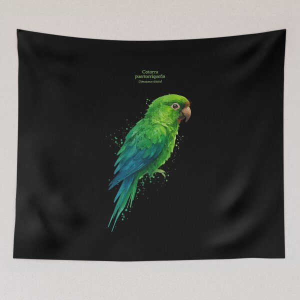 Item preview, Vibrant Watercolor Portrait of Puerto Rican Parrot designed and sold by Por.Ahi.PR.