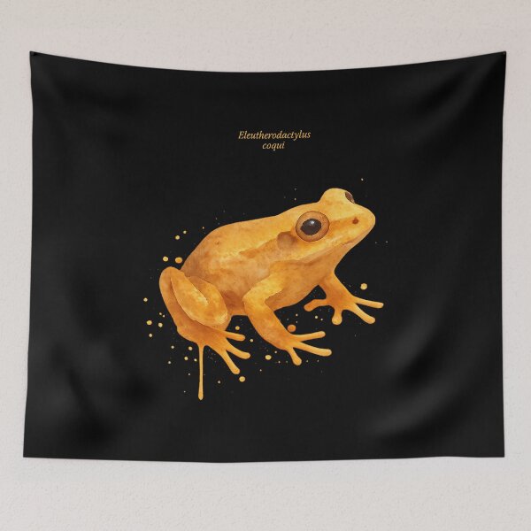 Item preview, Golden Watercolor Portrait of Puerto Rican Coquí designed and sold by Por.Ahi.PR.