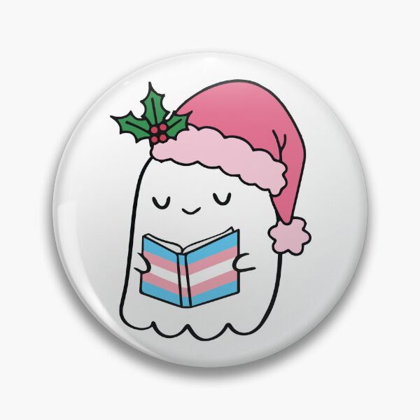 Item preview, Queer Holiday Ghost Reading the Trans Book. designed and sold by Cannaxes Studio.