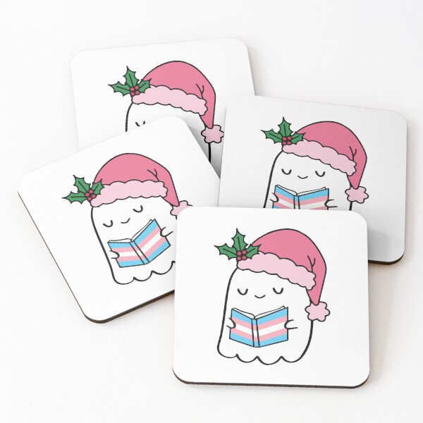 Item preview, Queer Holiday Ghost Reading the Trans Book. designed and sold by Cannaxes Studio.